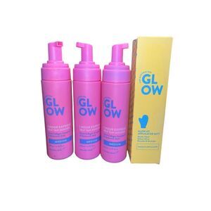 3 The Australian Glow 1 HOUR EXPRESS MEDIUM SELF TAN TANNING MOUSSE & glove